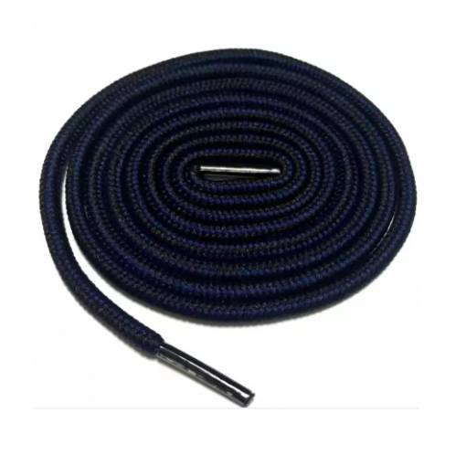 Foto - Sireturi pentru pantofi bicolor, o pereche - Albastru închis și negru, 120 cm