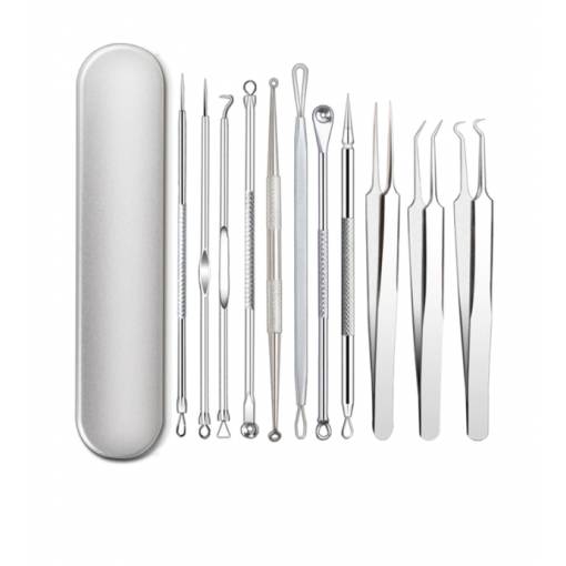 Foto - Set 11v1 pentru eliminarea coșurilor și acnee - Argintie