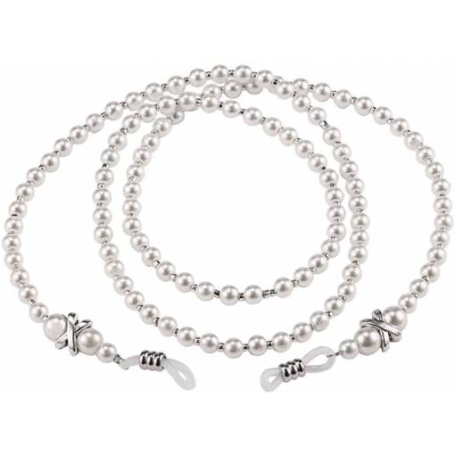 Foto - Lanț de mărgele pentru ochelari - Alb