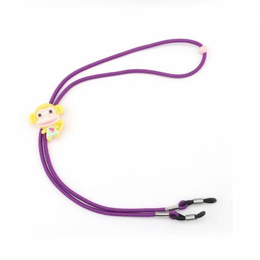 Foto - Cureaua elastică pentru ochelari pentru copii - Mov, Maimuță