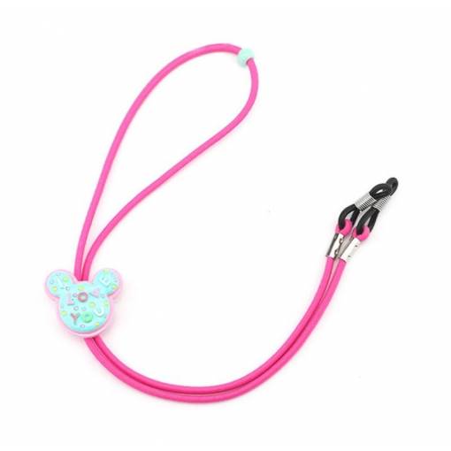 Foto - Cureaua elastică pentru ochelari pentru copii - Roz închis, Te iubesc