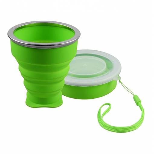 Foto - Cupa pliabilă din silicon 200 ml - Verde
