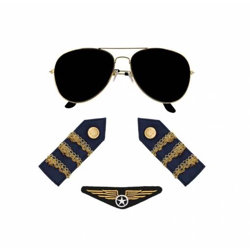 Foto - Set pilot - ochelari, brățări, insignă