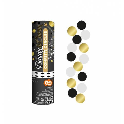 Foto - Confetti de lansare - Negre, aurii și albe