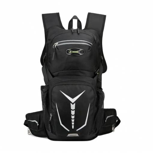 Foto - Rucsac pentru ciclism cu buzunar pentru rezervor de apă și cască - Negru