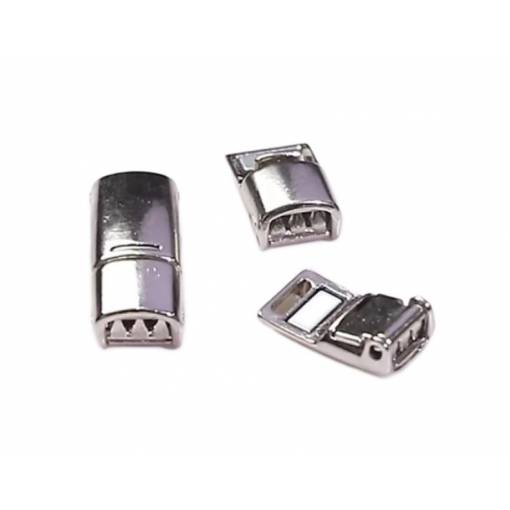 Foto - Clips metalic magnetic pentru șnururi - Tip 1 - Argintie