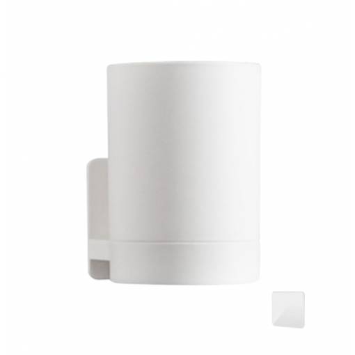 Foto - Suport autoadeziv pentru periuțele de dinți - Rotund, Alb