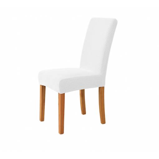 Foto - Husă universală elastică pentru scaun - Alb