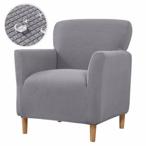 Foto - Husă elastică rezistentă la apă pentru scaun - Gri argintiu