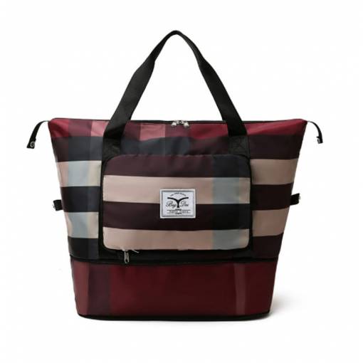 Foto - Geanta de călătorie sportivă - Cuburi roșii închise