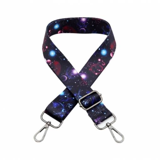 Foto - Curea de schimb pentru geantă - Galaxie, cataramă gri închis