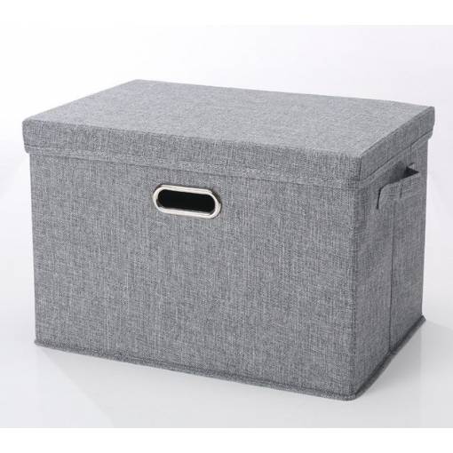Foto - Cutie pliantă de depozitare cu capac, mărimea S - Gri