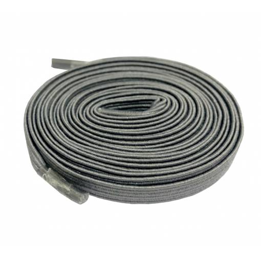 Foto - Șireturi elastice pentru încălțăminte simple, o pereche - Gri închis, 100 cm
