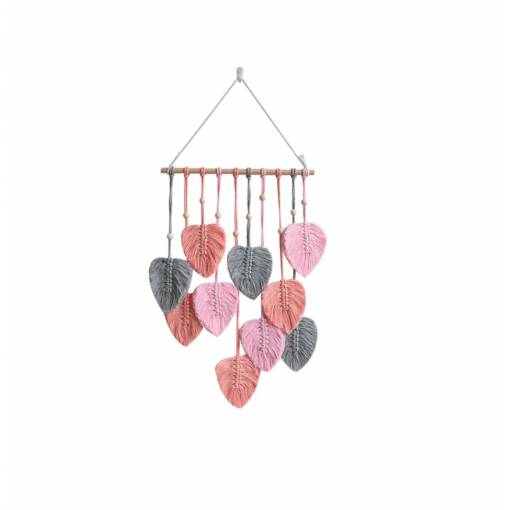 Foto - Captator De Sânuri - Mare, decor de macramé Boho pentru vise bune - Gri roz