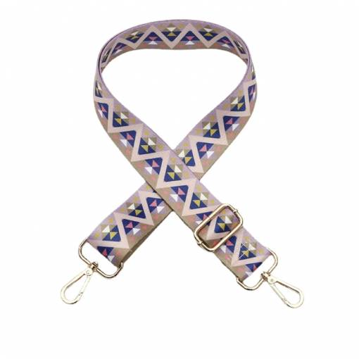 Foto - Cureaua interschimbabilă pentru geantă - Mov-Bej, clemă aurie