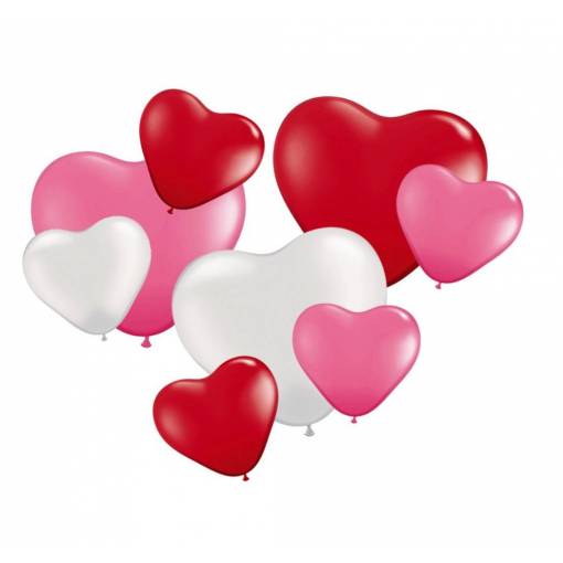 Foto - Set de baloane - Inimioare, 8 bucăți