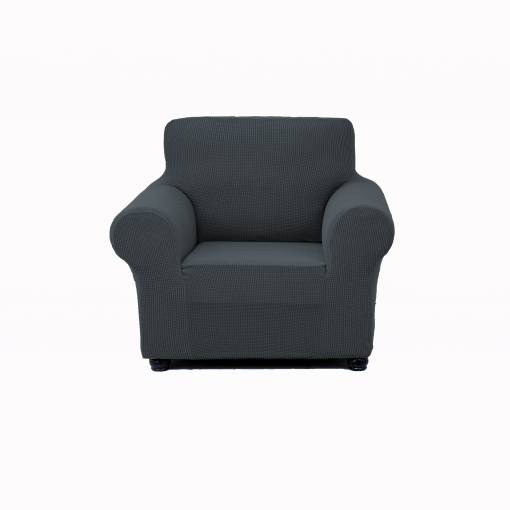 Foto - Husă universală din catifea pentru fotoliu - Gri Închis