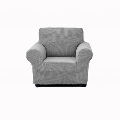 Foto - Husă universală din catifea pentru fotoliu - Gri