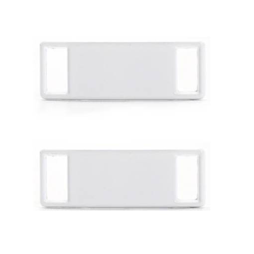 Foto - Clasica cataramă metalică - cataramă pentru șireturile - Alb