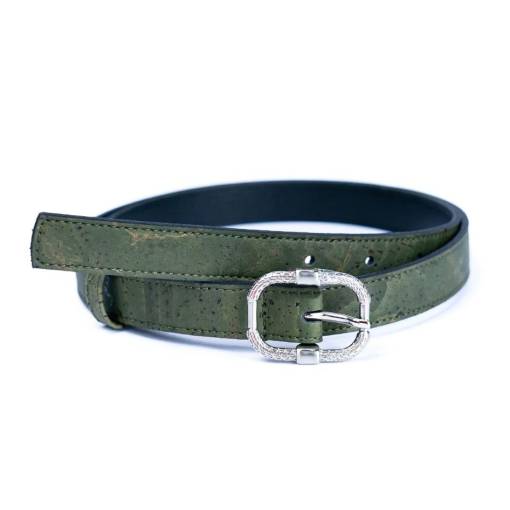 Foto - Curea din plută pentru femei - Verde, 105 cm