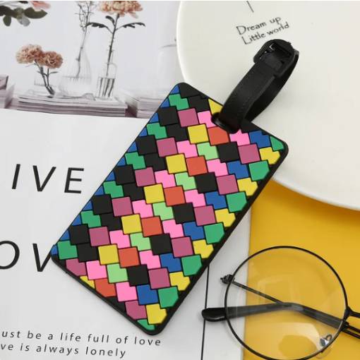 Foto - Etichetă pentru bagaj - Romburi