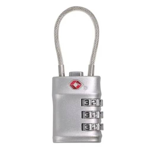 Foto - Lacăt cu cifru - Argintiu
