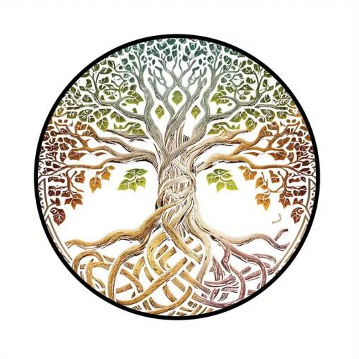 Foto - Vitrină rotundă suspendată - Copacul vieții - Natură