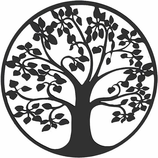 Foto - Copacul metalic de perete - 28 cm