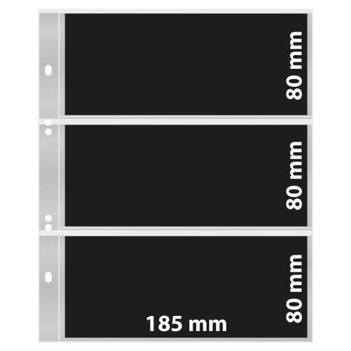 Foto - Foaie de album transparentă cu separator negru (10 buc) - MULTI COLLECT MU3103