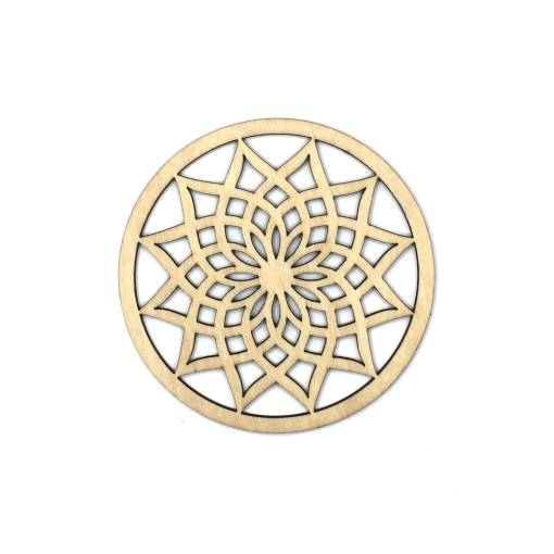 Foto - Ornament din lemn de 10 cm - Mandala - Picături