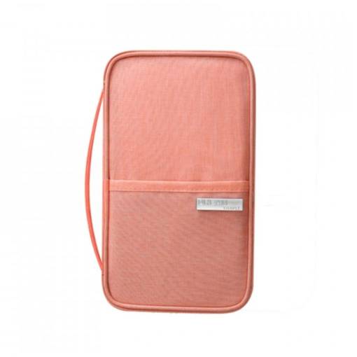 Foto - Husă impermeabilă mică pentru documente de călătorie și carduri - Portocalie