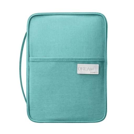 Foto - Pachet mai mare impermeabil pentru documente de călătorie și carduri - Albastru deschis