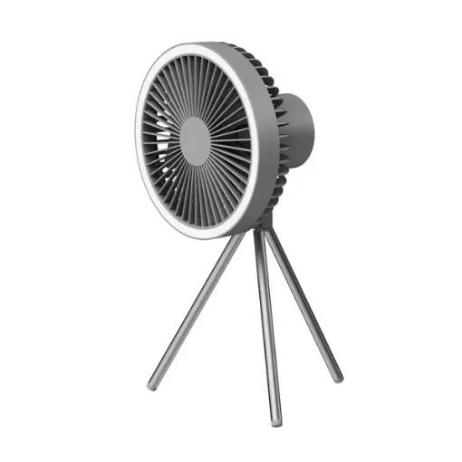 Foto - Ventilator portabil cu USB-C - Gri închis, iluminat
