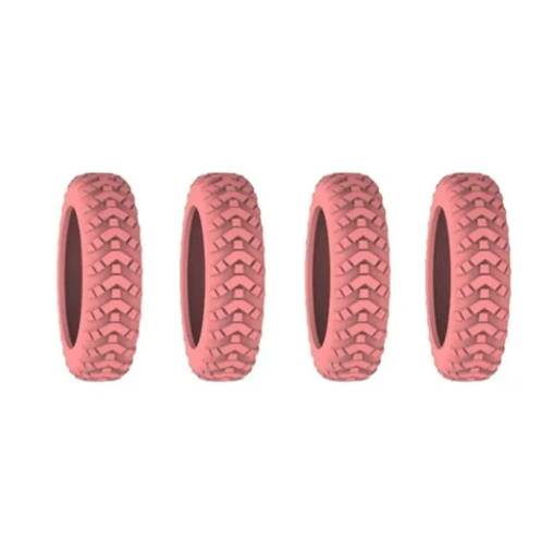 Foto - Capa protetora para rodinhas de bagagem, 4 peças - Rosa