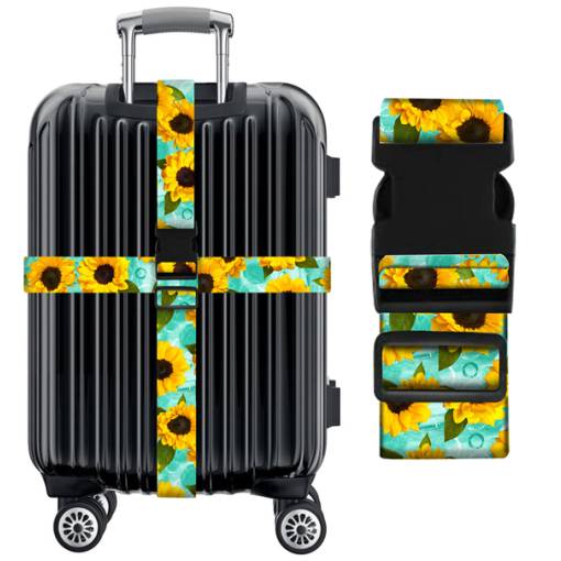 Foto - Curea de siguranță pentru valiză - Floarea-soarelui colorată