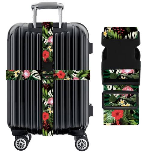 Foto - Curea de siguranță pentru valiză - Flori tropicale