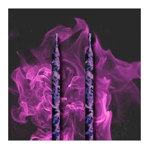 Foto - Șireturi cu imprimeu fumos, un set - Violet, 120 cm