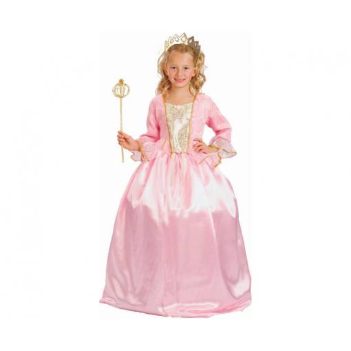 Foto - Costum pentru copii - Prințesă roz cu coroană 130/140