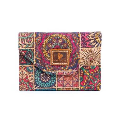 Foto - Pungă din plută pentru carduri - Mandala