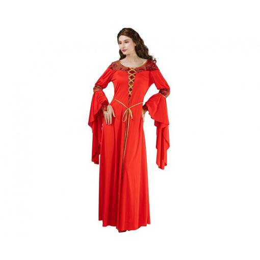 Foto - Rochie medievală pentru dame - Roșie M