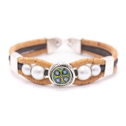 Foto - Rama din plută - Albastră cu ornament