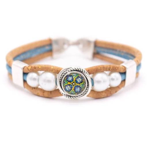 Foto - Rama din plută - Albastru deschis cu ornament