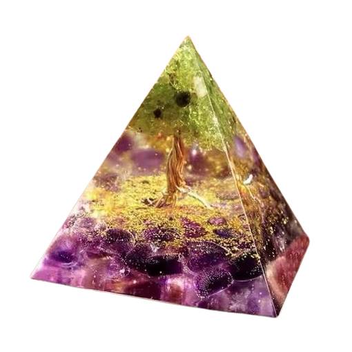 Foto - Piramida Orgonită - Arbor de Aur - Violet