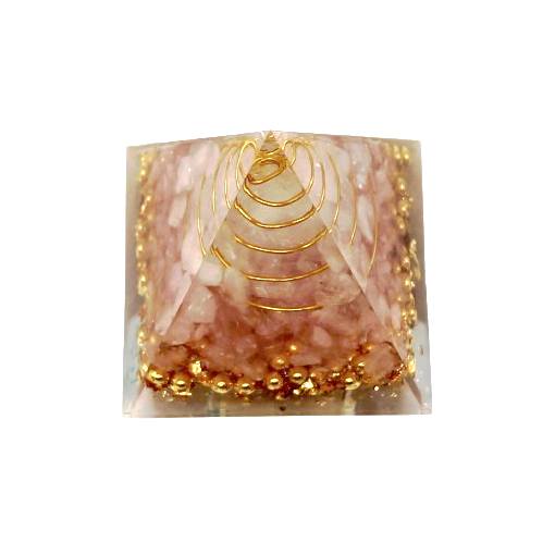 Foto - Piramida Orgone - Piramida dragostei Rose Quartz