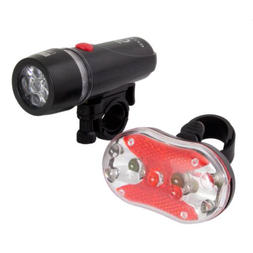 Foto - Set de lumini LED pentru bicicletă - Negru