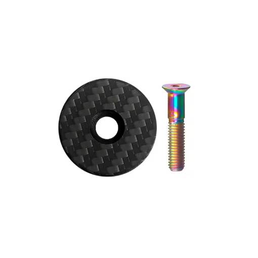 Foto - <b>Capac pentru cămășile din fibră de carbon mată - Șurub curcubeu</b>