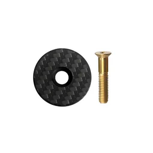Foto - <b>Capac pentru cămășile din fibră de carbon mată - Șurub auriu</b>