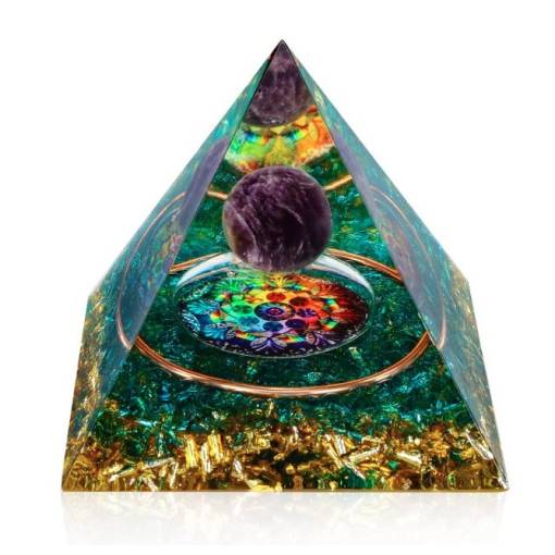 Foto - Pyramidă orgonita - Mandala cu energie a chakrelor