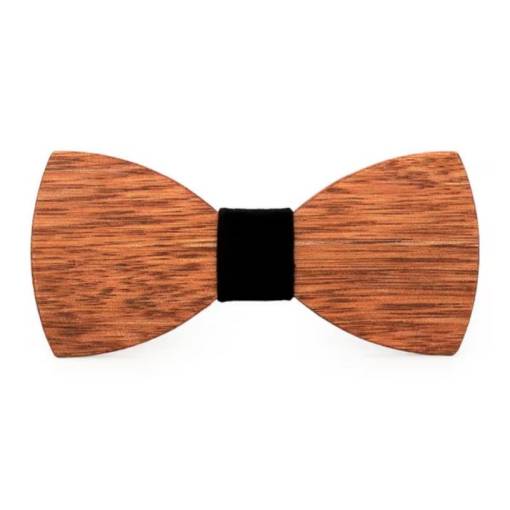 Foto - Fluture din lemn - Cu un model simplu, negru