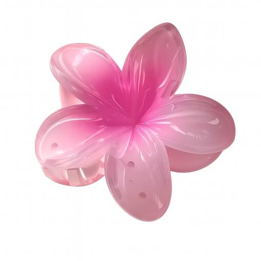 Foto - Clemă pentru păr - Floare roz